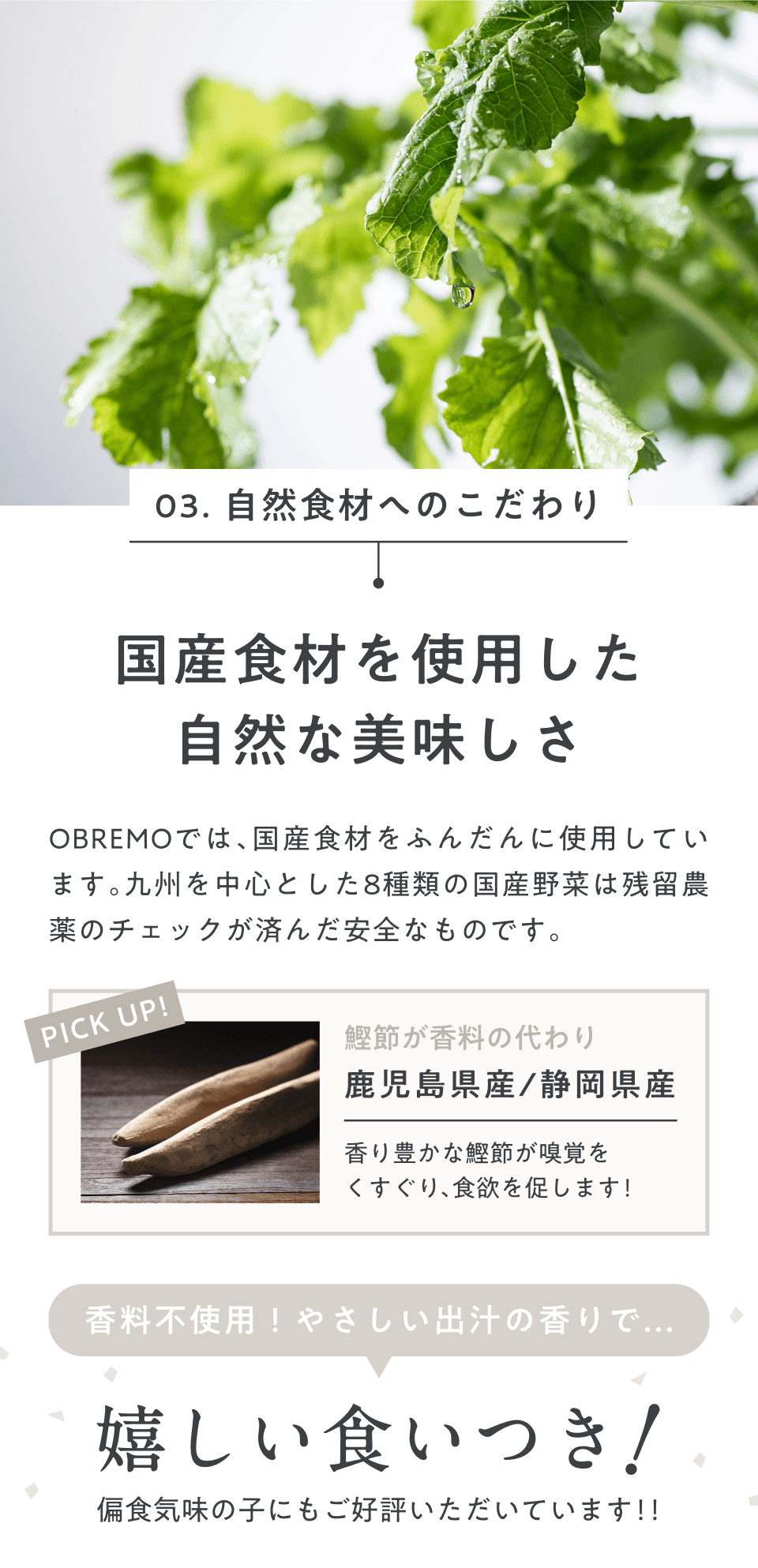 POINT3_自然食材へのこだわり